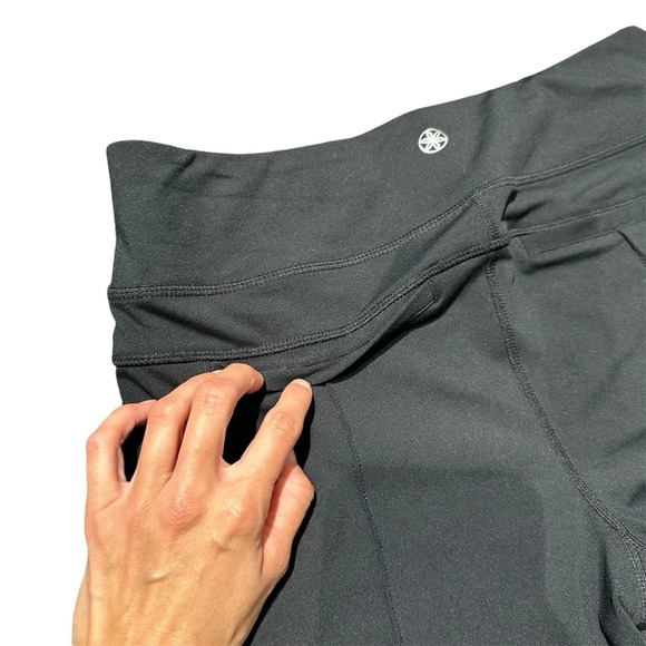 GAIAM Women's Leggings Athletic Workout Pants Side Pockets Gray/Black  Large L - Picture 8 of 11